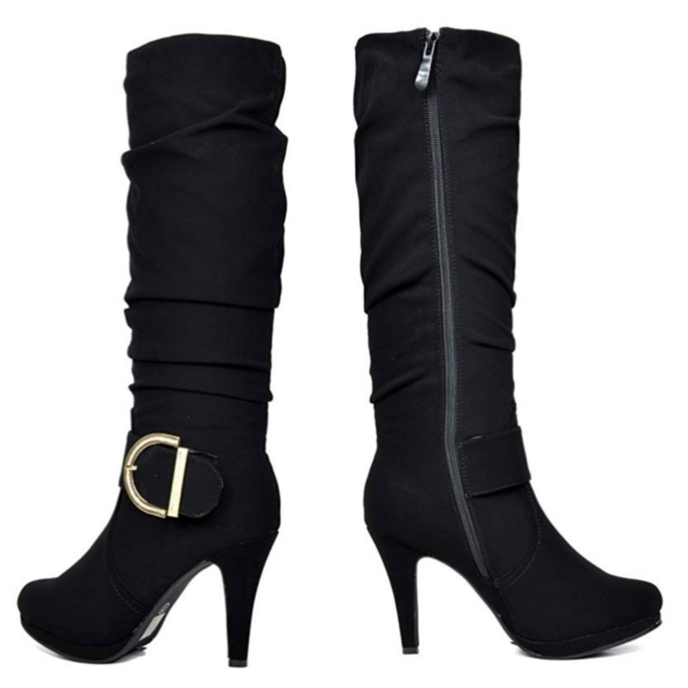 High Heel Winter Fashion Boots Worn One Time - Picture 4 of 5